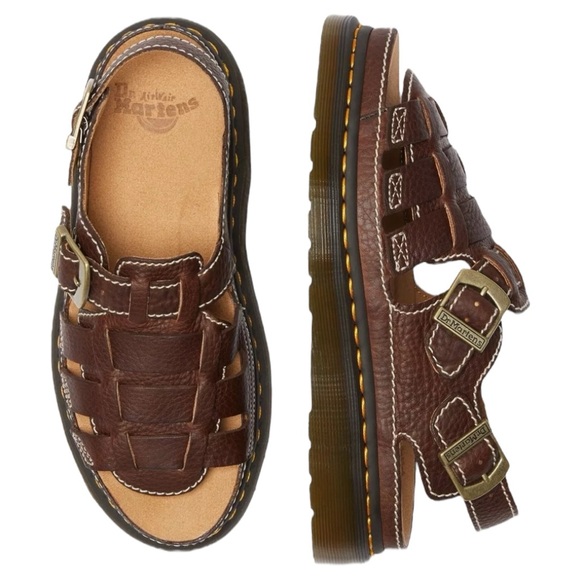 Dr. Martens Shoes - Dr. Martens Brown Leather Sandals